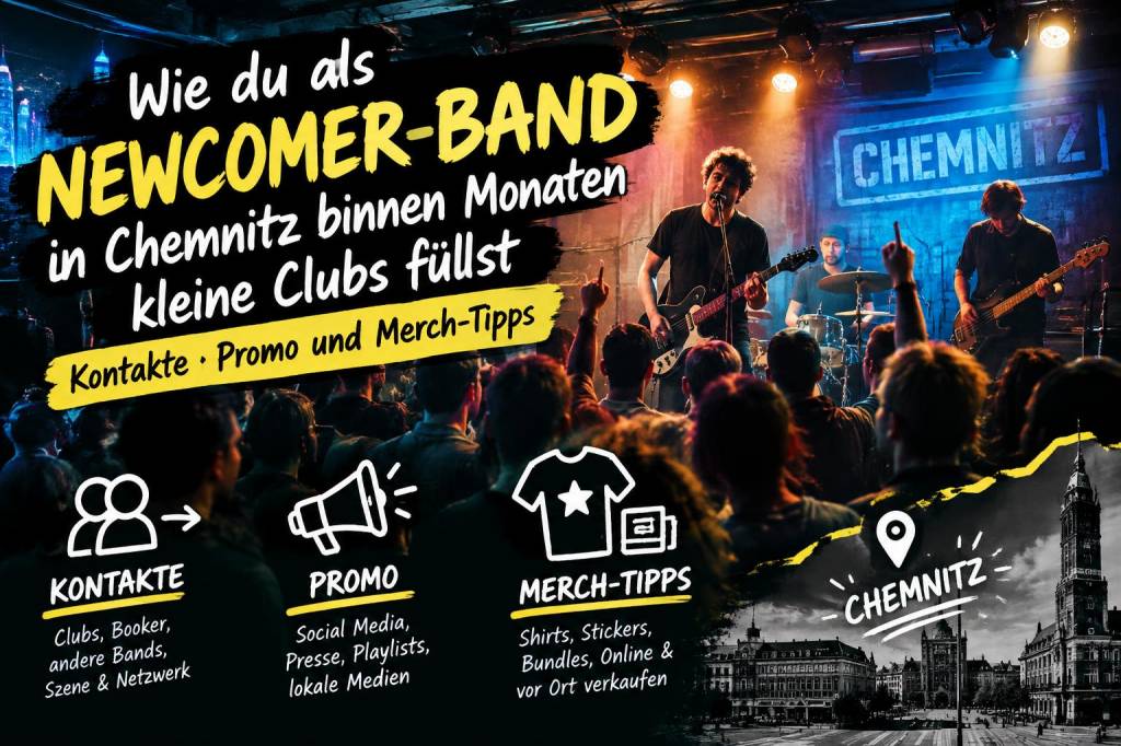 Wie du als newcomer‑band in chemnitz binnen monaten kleine clubs füllst: kontakte, promo und merch‑tipps